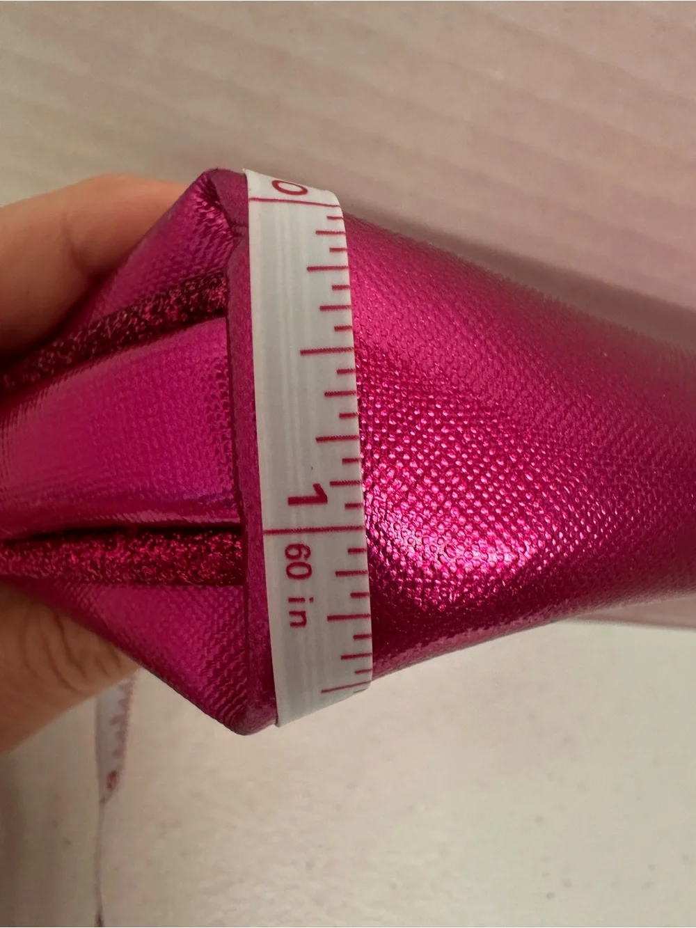 Juicy Couture Metallic Hot Pink Cosmetic Makeup Bag Travel Pouch Zip Case